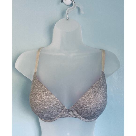 PINK Victoria's Secret Push Up Bra 32DD Gray - Picture 1 of 11